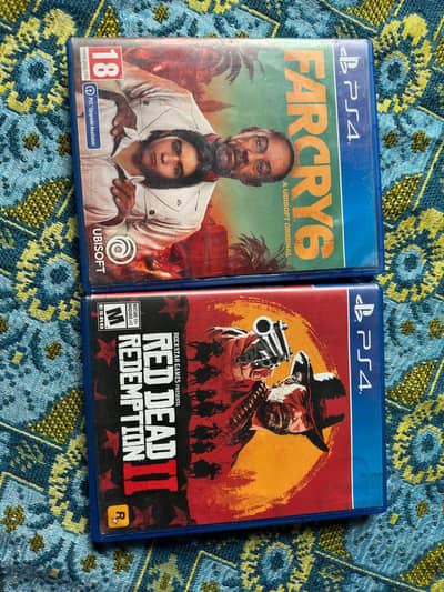 PlayStation 4 disc rdr2 and far cry 6