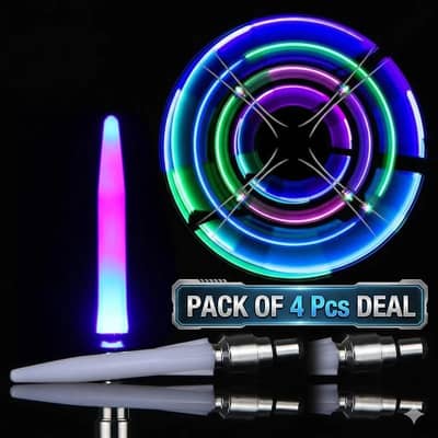 motion activated multicolor bike lights pack of 4