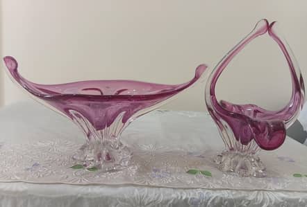 Vintage Murano Italian Pink Art Glass Vase