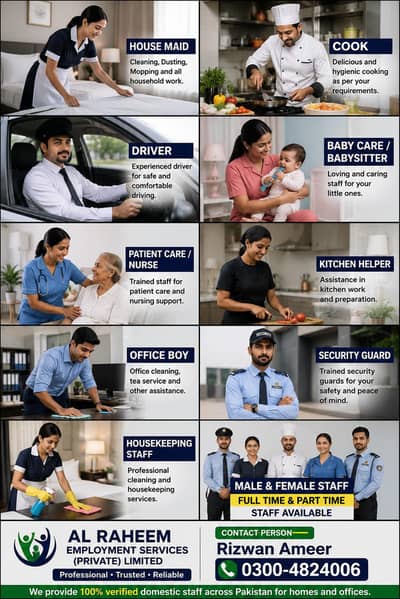 House MaidCook DriverBaby Care  - Driver - Baby Care / Babysitter