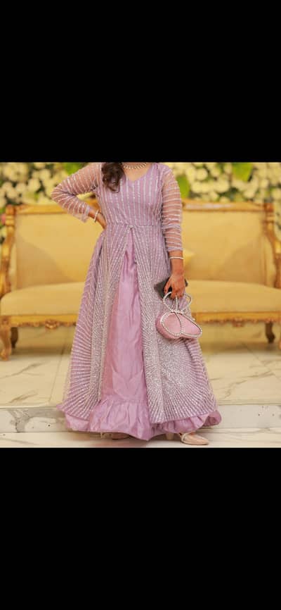 GORGEOUS LILAC PARTY WEAR SET FOR SALE 
