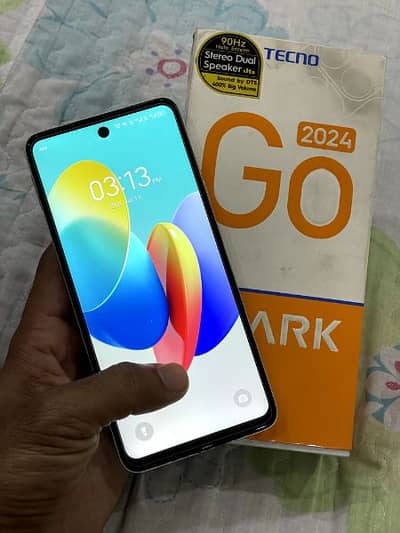 tecno spark go 2024 with box 4gb 64gb exchange possible 03150815779