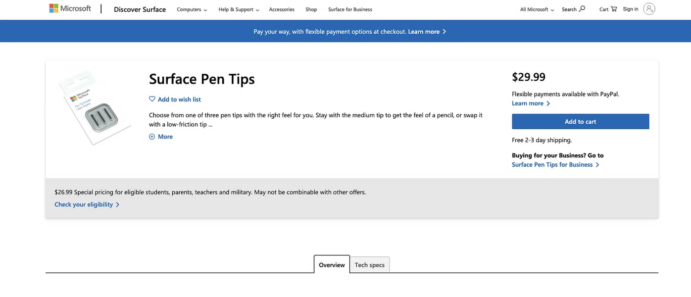 Microsoft Surface Pen (+ tips) 4