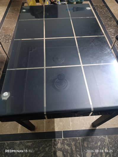Glass top dinning table