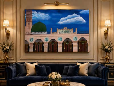 Masjid-e-Nabawi  – Hand-Painted Islamic Artwork