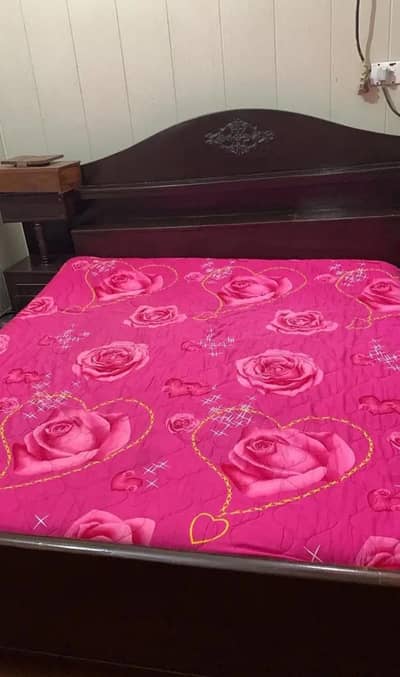 double bed with mattress