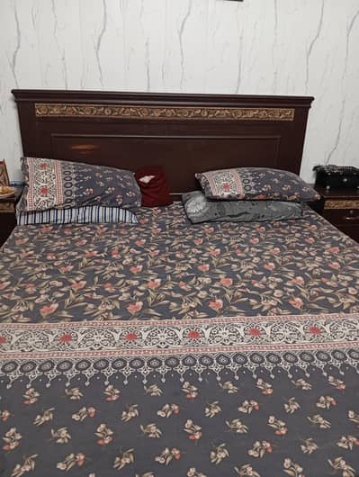 bed with two side tables 8/10 condition