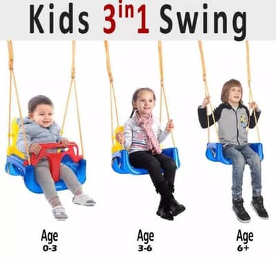 kids 3 in 1 outdoor swing duarable with free delivery all over paki