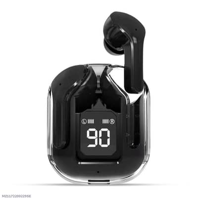 : Black Noise-Cancelling Earbuds with Charging Case
