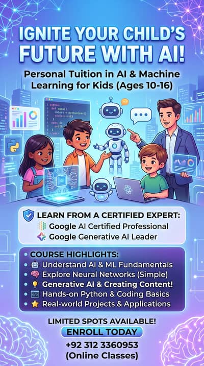Online Tuition Unlock Your Child's Future with AI & Machine Learning