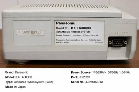 Panasonic KX-TA308BX Advanced Hybrid PABX System – Made in Japan
