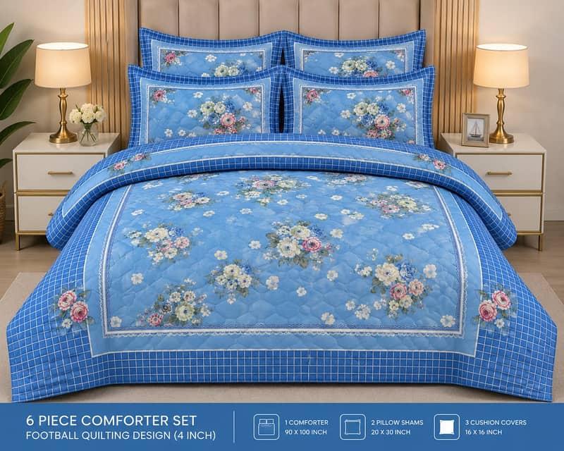6 pcs comforter set 0