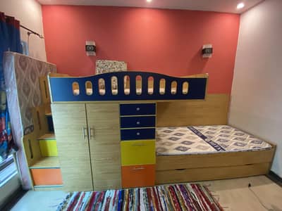 Kids Bunk bed with Study Table