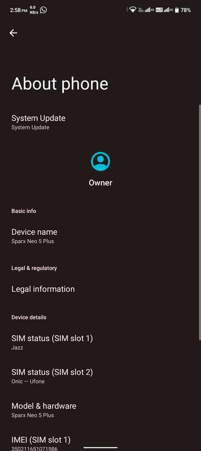 Sparx Neo 5 Plus