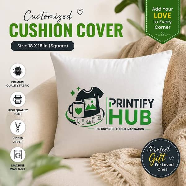Customized Cushion Cover - 18x18 Inch