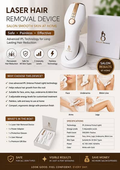 Laser Hair Removal Device – Premium IPL |
