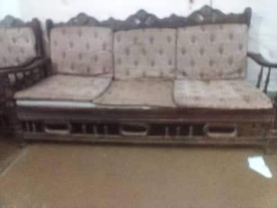 pure wood sofa set ( total 4 seats hn )