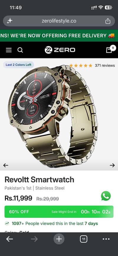 Revolts smart watch zero