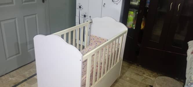 kids bed in white colour