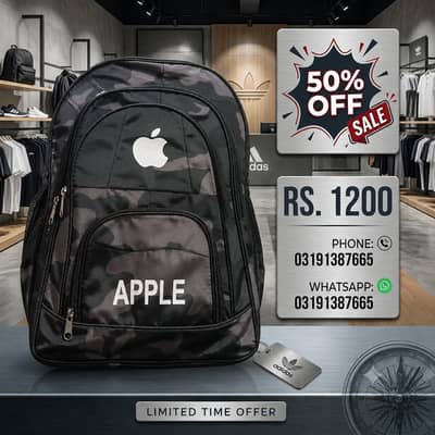 Apple Dark/ Camouflage /Backpack | Flat 50% OFF Limited Time Deal