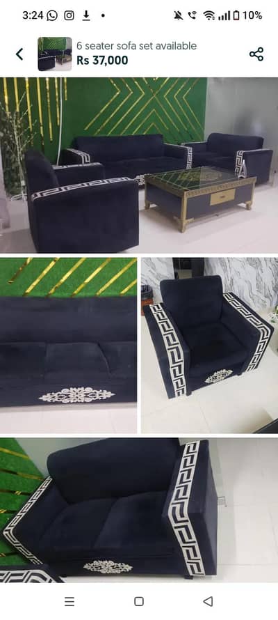 6 sitter sofa available ha only serious buyer contact us