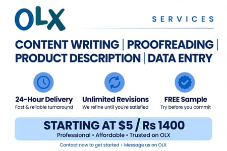Content Writing | Product Description | Proofreading | Data Entry-$5