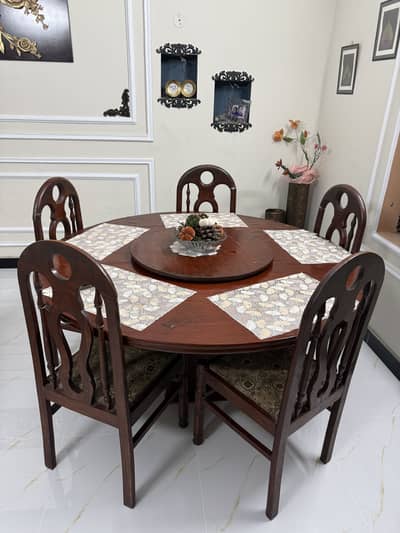 Traditional Wooden Dining Table & Chairs