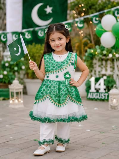 14 August 2 PCs fancy fork and trouser set