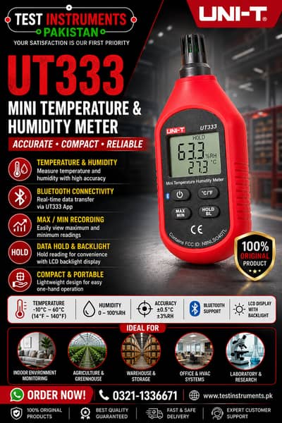 UT333 Mini Temperature Humidity Meter In Pakistan