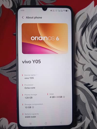 vivo Y 05 brand new mobile only few days used