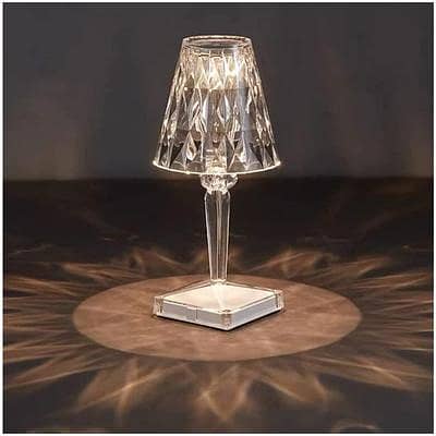 Rechargeable Crystal Table Lamp Multicolor Aluminum Pakistan