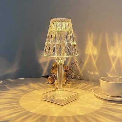 table lamb Rechargeable Crystal TableLamp Multicolor Aluminum Pakistan