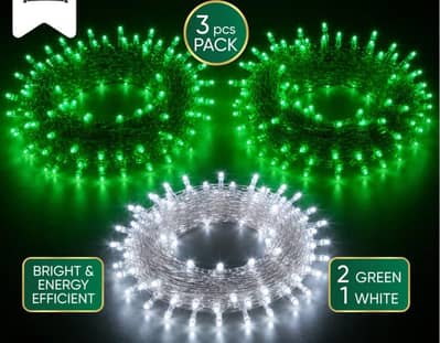 Green and white fairy lights for 14aug at wholesale rates