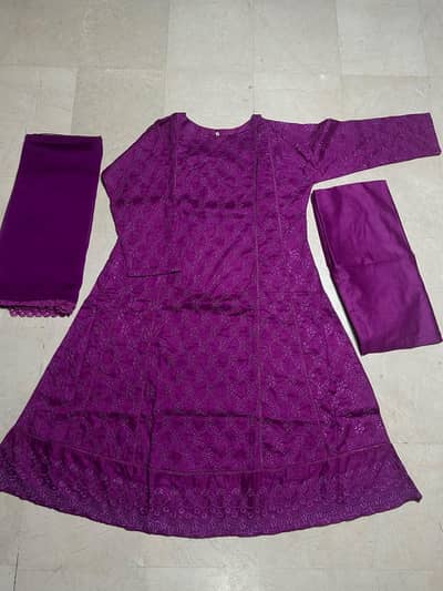 CHICKENKARI PURPLE MAXI 3PC