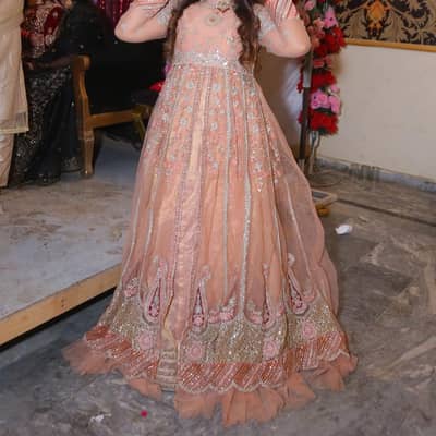 new in condition fully flared maxi with lehnga