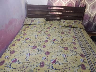 Bed with mattress