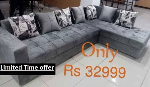 l shape sofa set in Master Molty foam / sofa set / 6 seater sofa