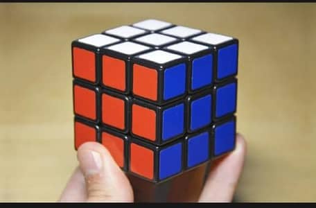3 x 3 rubix cube with box 1 stand for free