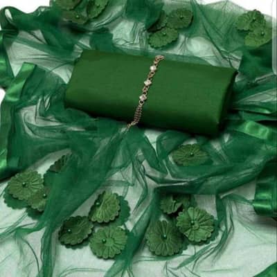Elegant Green Embroidered 3 Piece Suit for Women – Azadi Sale 2026