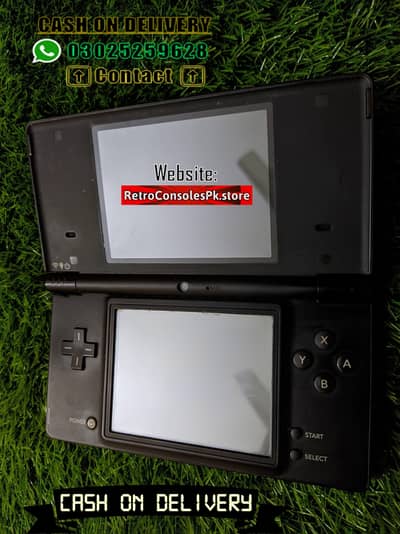 BLACK Nintendo DSi w/ 3k Games Charging Cable Stylus