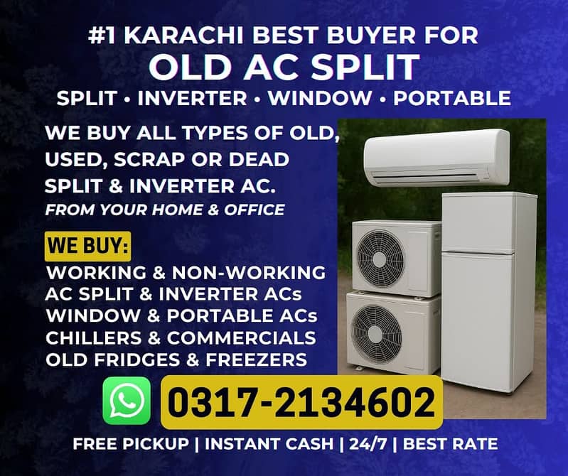 We Buy Old & Dead ACs (Split & Window) 0