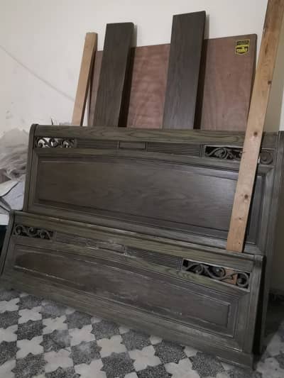 wooden bed
