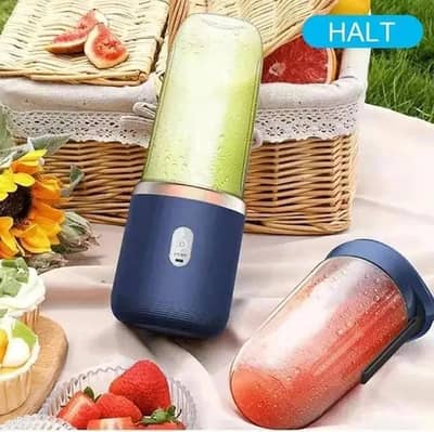 portable 2 in 1 blue juicer blender for home and travel
