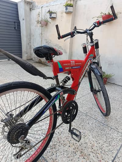 Mountain bike ready to climb mountains or to cruise on roads