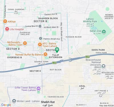 bahia town lahore tulip block 10 marla plot for sale