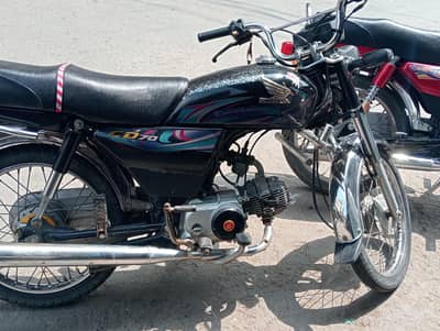 Honda Cd 70 2024 model black colour good condition genium bike