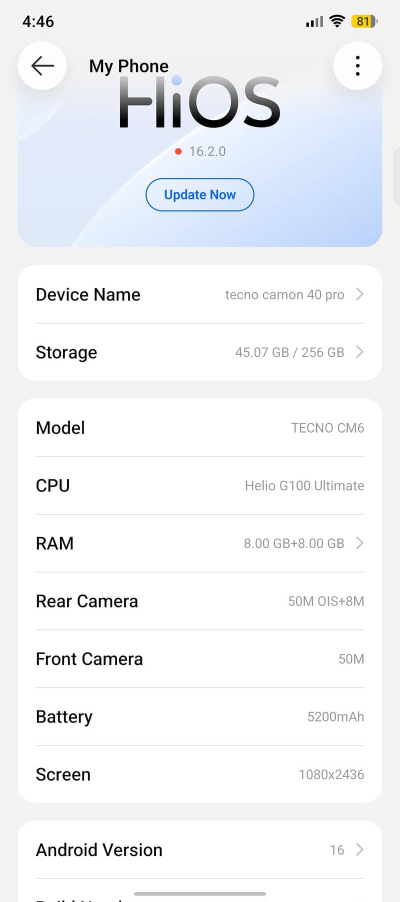 Tecno CAMON 40 Pro 1