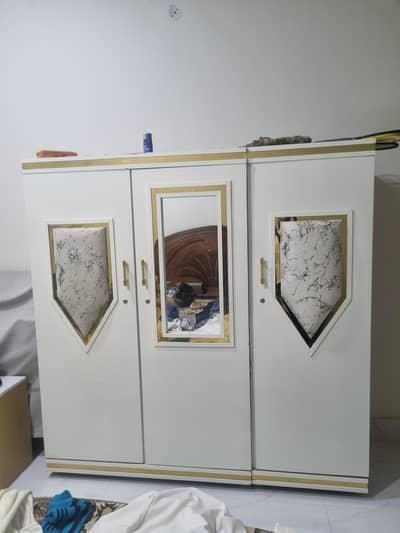 3 Door Wooden Wardrobe For Sale - Spacious & Strong