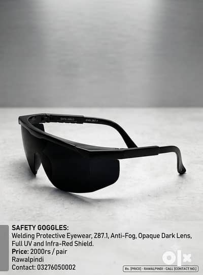 High Quality Dark Shade Welding Safety Glasses / Goggles