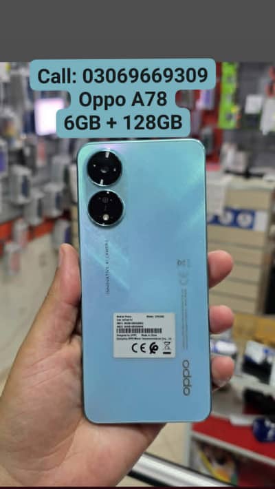 Oppo A78 5G Type C 8GB Ram Price Only 22500/- Kit Mobile With Warranty
